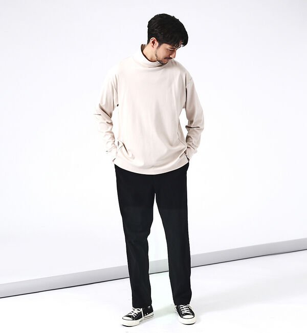 ABAHOUSE「【フロントスリット】タートルネック 長袖Tシャツ」|Tシャツ・カットソー|