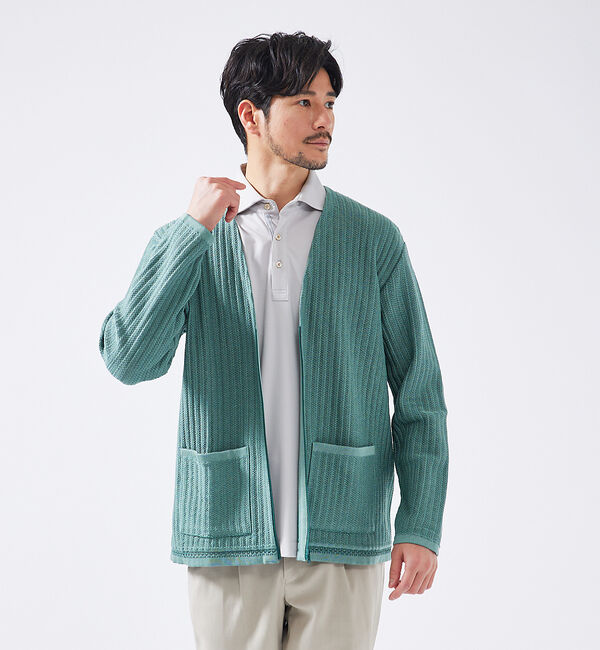 ABAHOUSE「【接触冷感】アイスピケ ストレッチ ポロシャツ / FLEX COOL」|ポロシャツ|