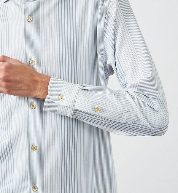 ABAHOUSE「【FLEX SHIRTS】360&deg;ストレッチ パッチワークストライプシャツ /」|シャツ・ブラウス|
