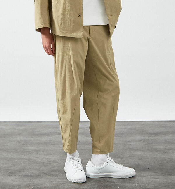 ABAHOUSE「【セットアップ対応】TUCK＆DARTS  ワイドテーパードパンツ」|その他|ベージュ