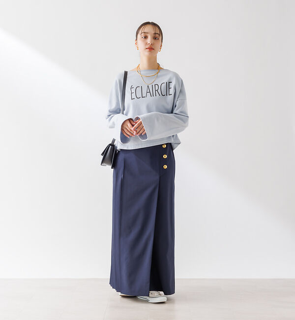 Rouge vif「ショート丈 ロゴミニ裏毛ロンT」|Tシャツ・カットソー|