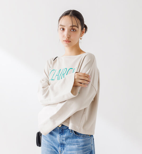Rouge vif「ショート丈 ロゴミニ裏毛ロンT」|Tシャツ・カットソー|