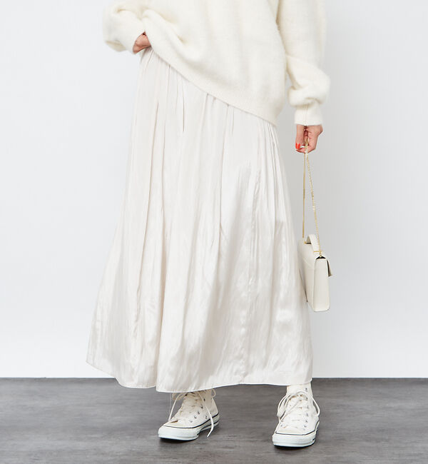 Rouge vif「グロスデシンゴムギャザースカート」|スカート|