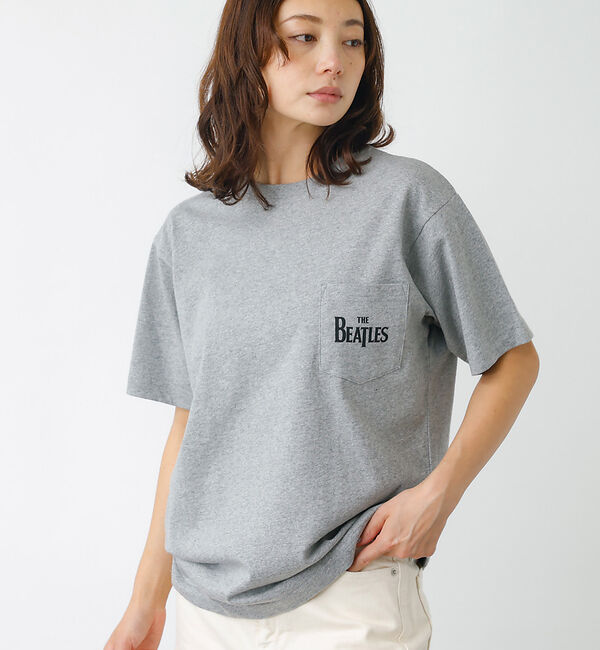 Rouge vif「【JOHNBULL/ジョンブル】The Beatles ワンポイントロゴTシャツ」|Tシャツ・カットソー|グレー