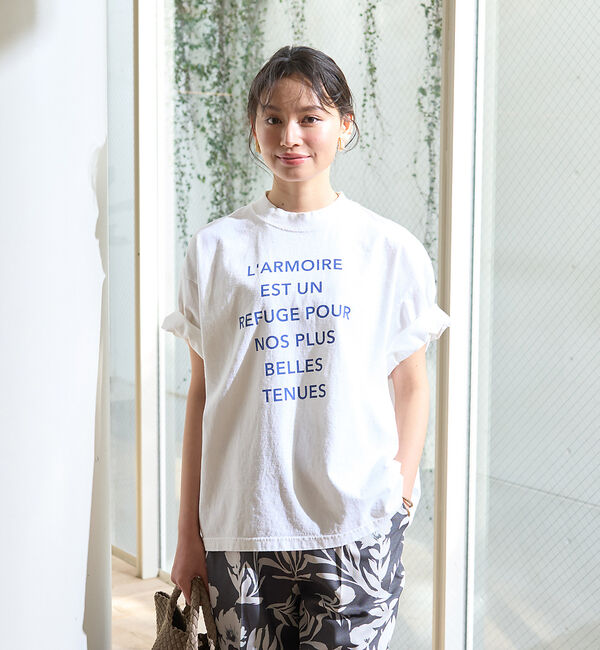 Rouge vif「ピグメントヴィンテージライクロゴBIG Tシャツ」|Tシャツ・カットソー|