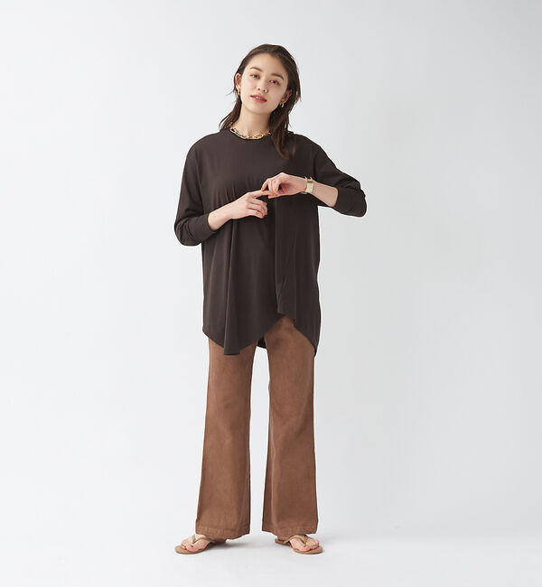 qualite「【e&times;qualite】製品染ストレートパンツ」|デニム|