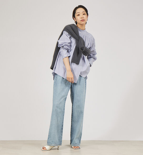 qualite「【e&times;qualite】ワイドデニム」|デニム|