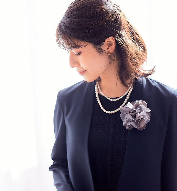 abahouse mavie「【セレモニー対応】コサージュ」|その他|チャコールグレー