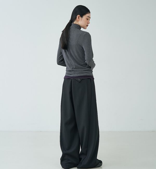 NOMINE「タックワイドパンツ｜カルゼ/ストライプ セットアップ対応」|その他|