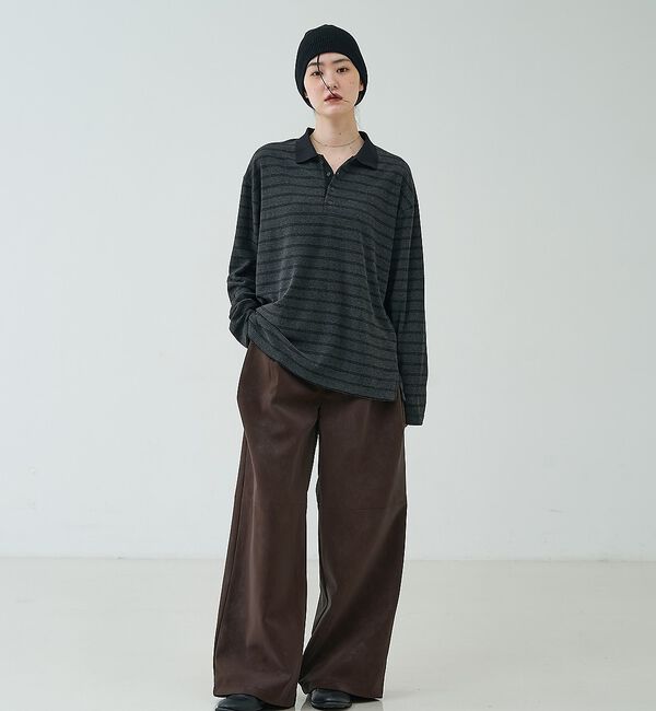 NOMINE「パイル カットソー ポロ｜配色 ロングスリーブ」|Tシャツ・カットソー|