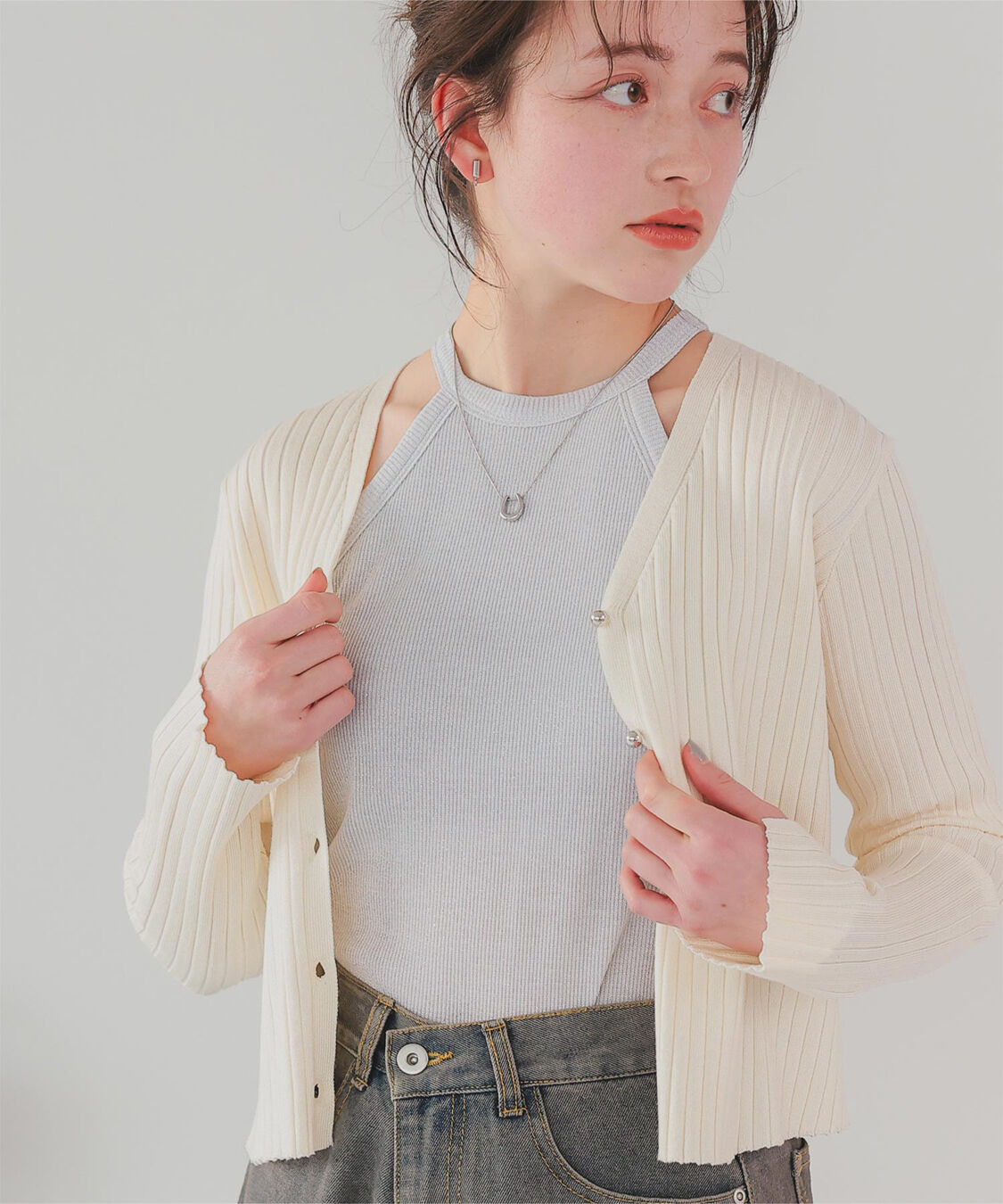 titivate「ホルターネックタンクトップ」|Tシャツ・カットソー|シルバー