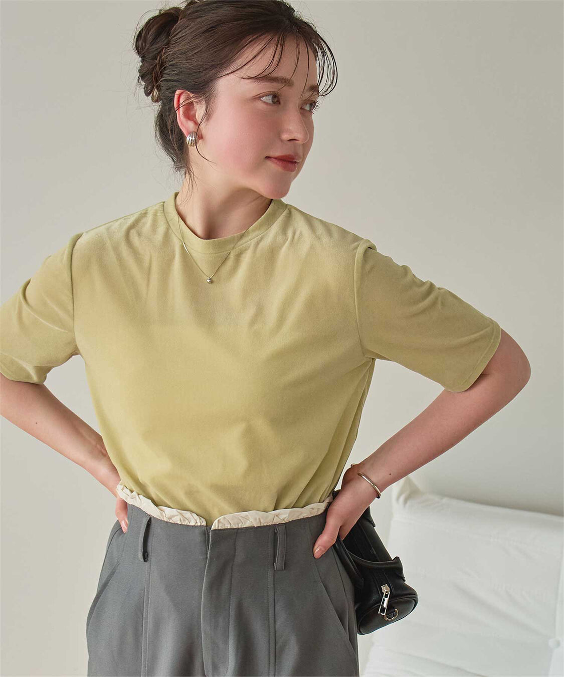 titivate「シアーベロア半袖Tシャツ」|Tシャツ・カットソー|