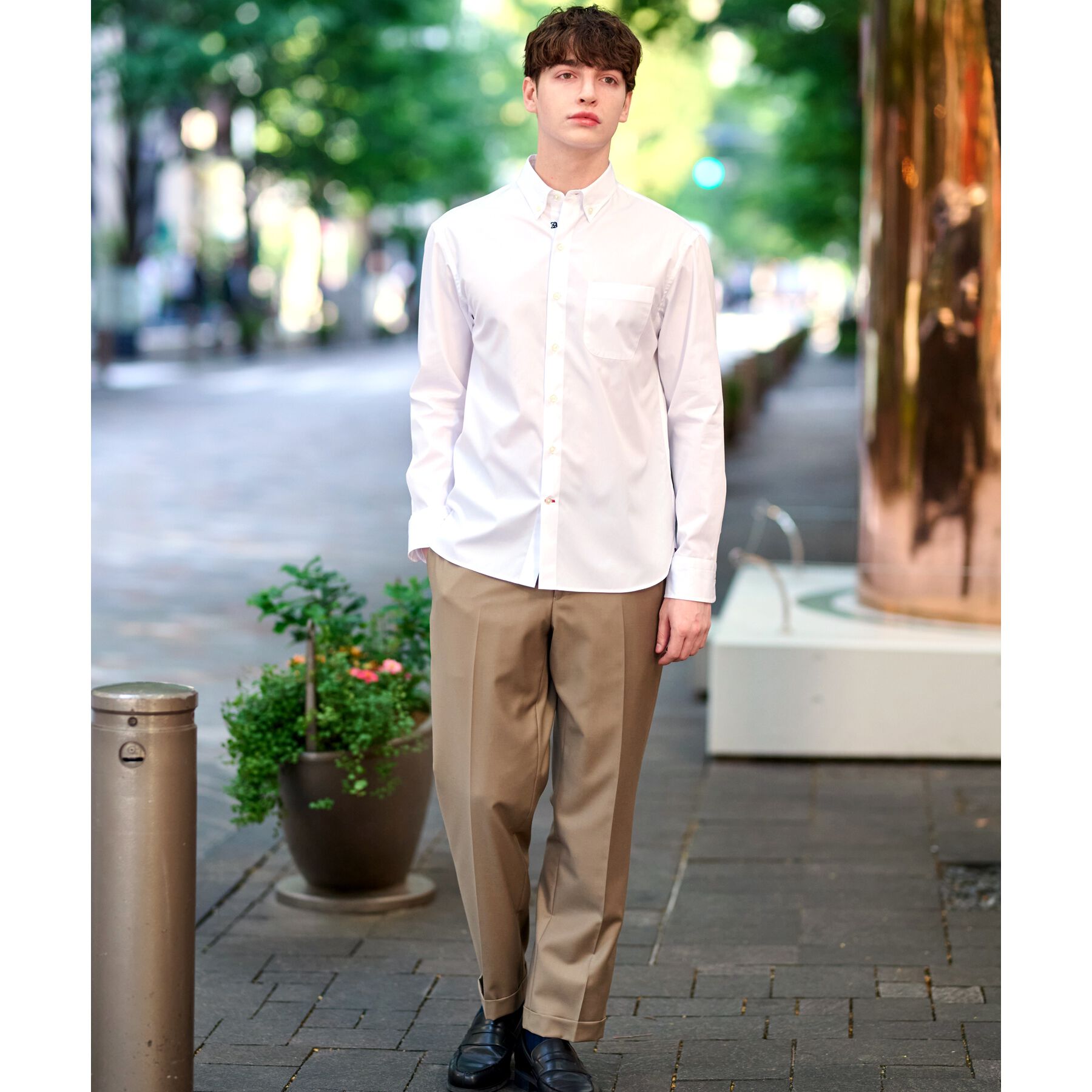 DRESSTERIOR「SUPIMA COTTON ボタンダウンシャツ」|シャツ・ブラウス|