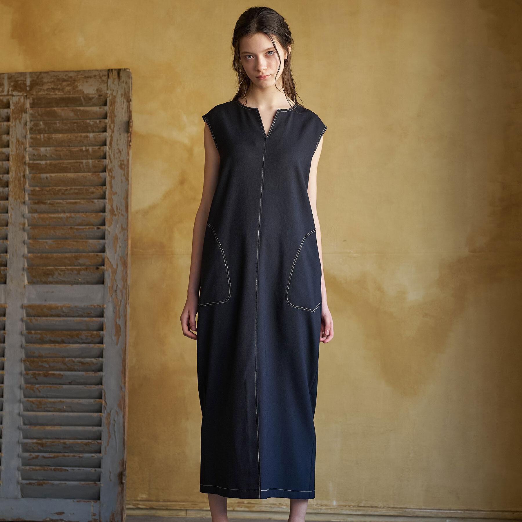 DRESSTERIOR「【セットアップ可/UVカット/接触冷感/吸水速乾】ウォッシャブル Iラインワンピース」|ワンピース|