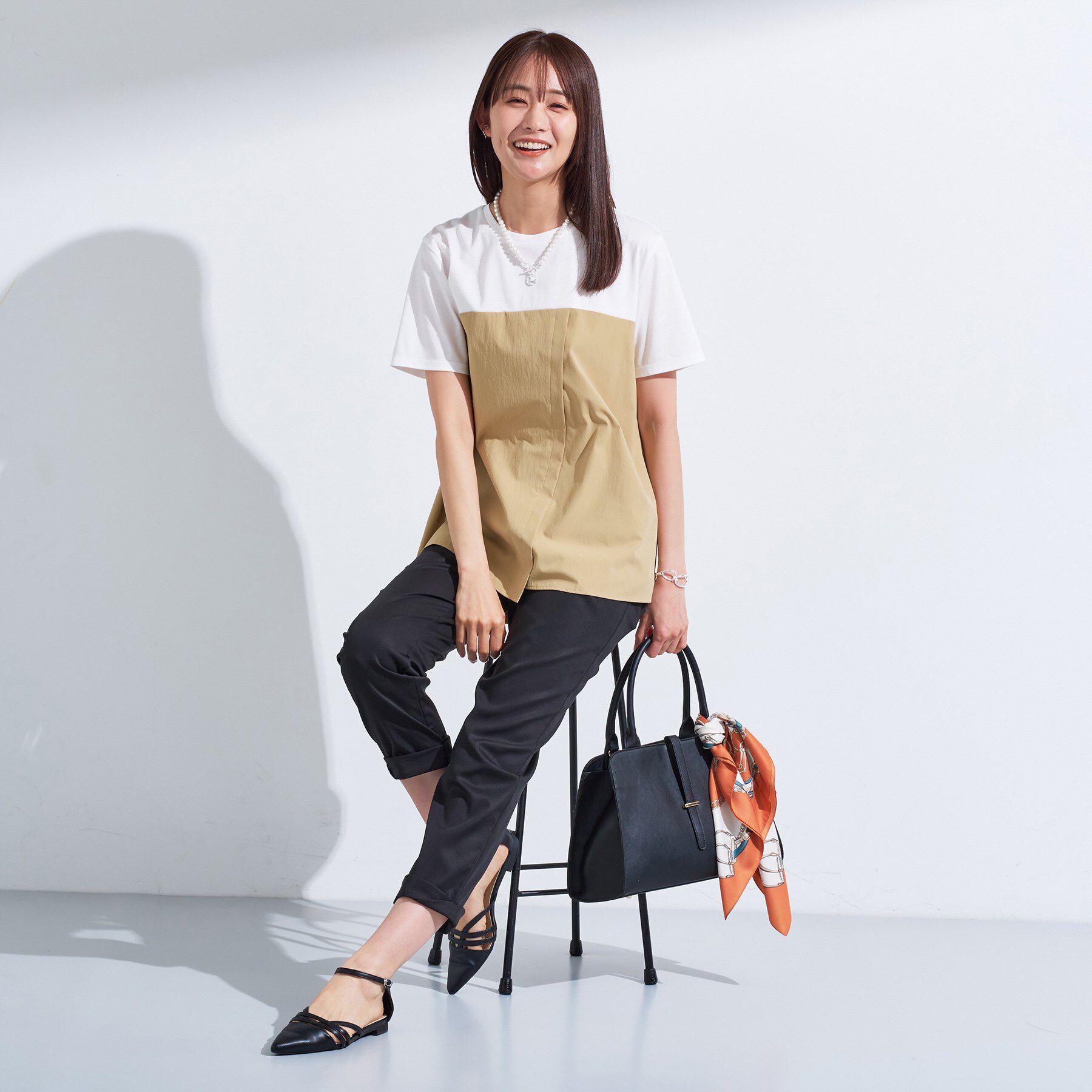 INDIVI「【洗える】ビスチェレイヤード風トップス」|Tシャツ・カットソー|