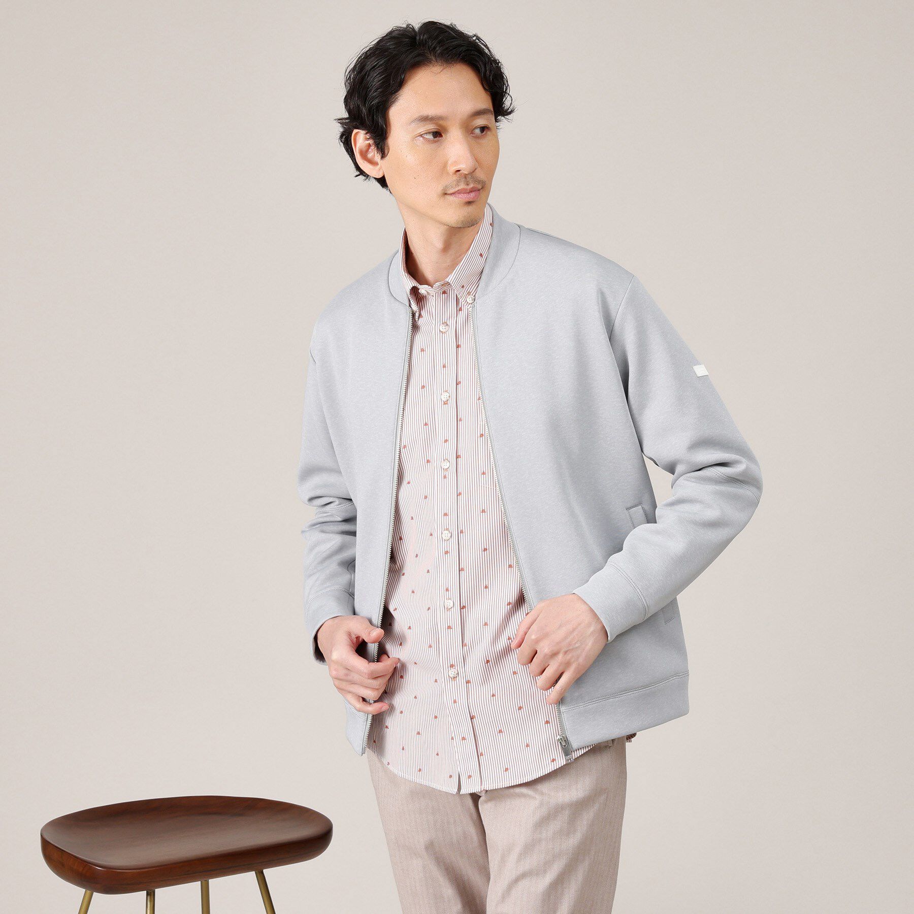 TAKEO KIKUCHI「ハットモチーフ ジャカード ストライプ シャツ」|シャツ・ブラウス|