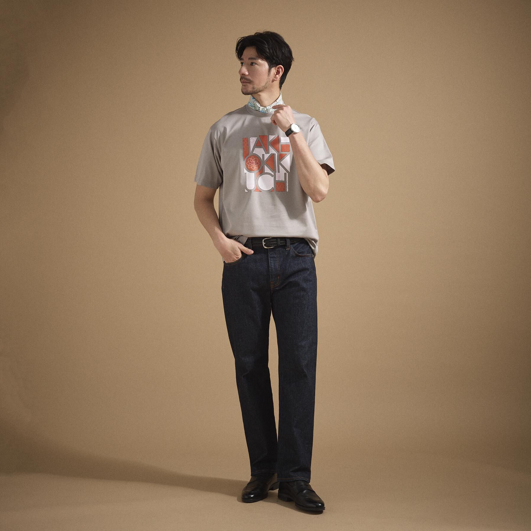TAKEO KIKUCHI「ロゴグラフィック プリントTシャツ」|Tシャツ・カットソー|