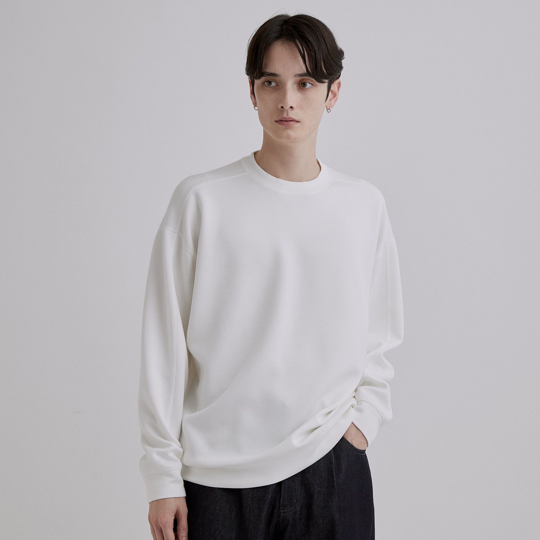 tk.TAKEO KIKUCHI「【TOROMIシリーズ】シルキータッチスウェットクルー」|Tシャツ・カットソー|
