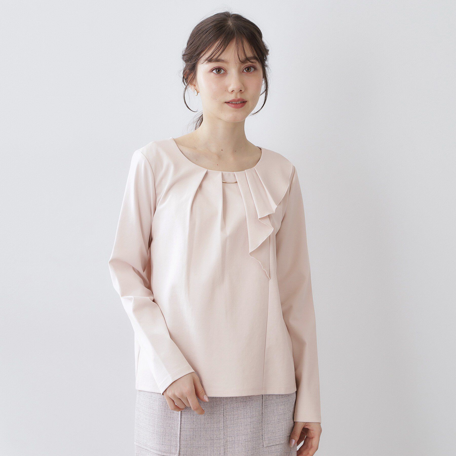 index「アシメタックフリルバートップス【洗濯機OK】」|Tシャツ・カットソー|
