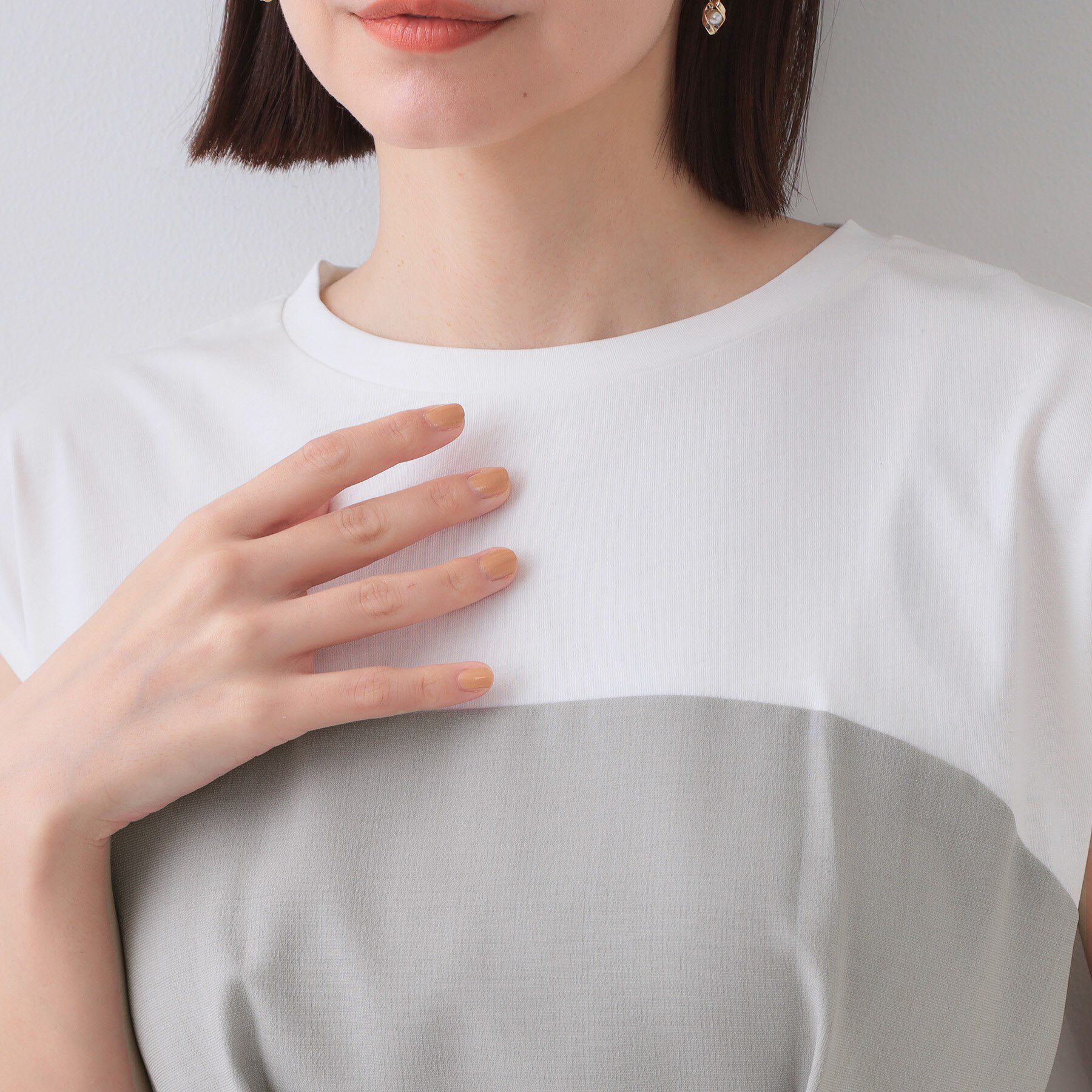 OPAQUE.CLIP「ビスチェドッキングカットソー【洗濯機洗い可】」|Tシャツ・カットソー|