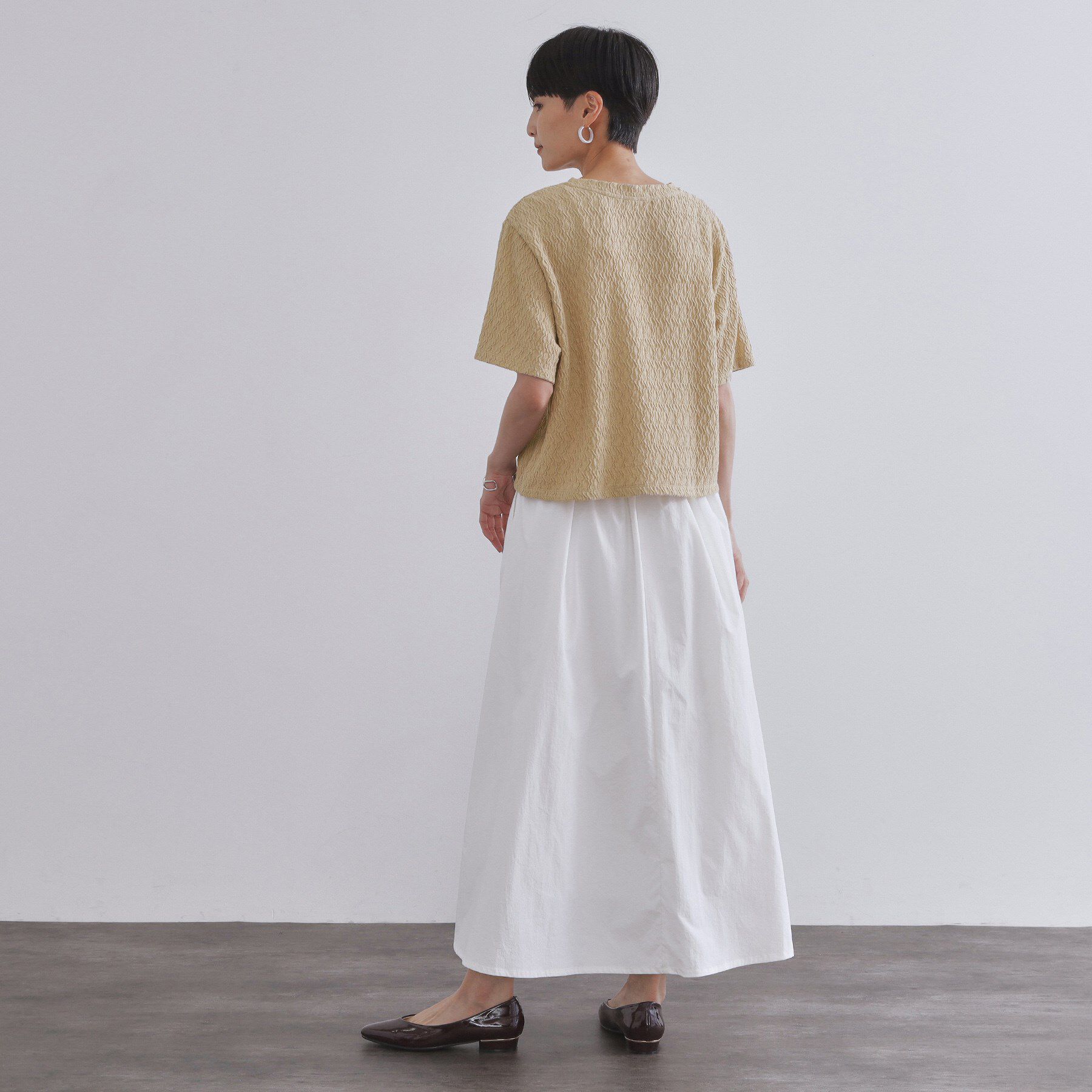 OPAQUE.CLIP「ふくれジャカードトップス【洗濯機洗い可】」|Tシャツ・カットソー|
