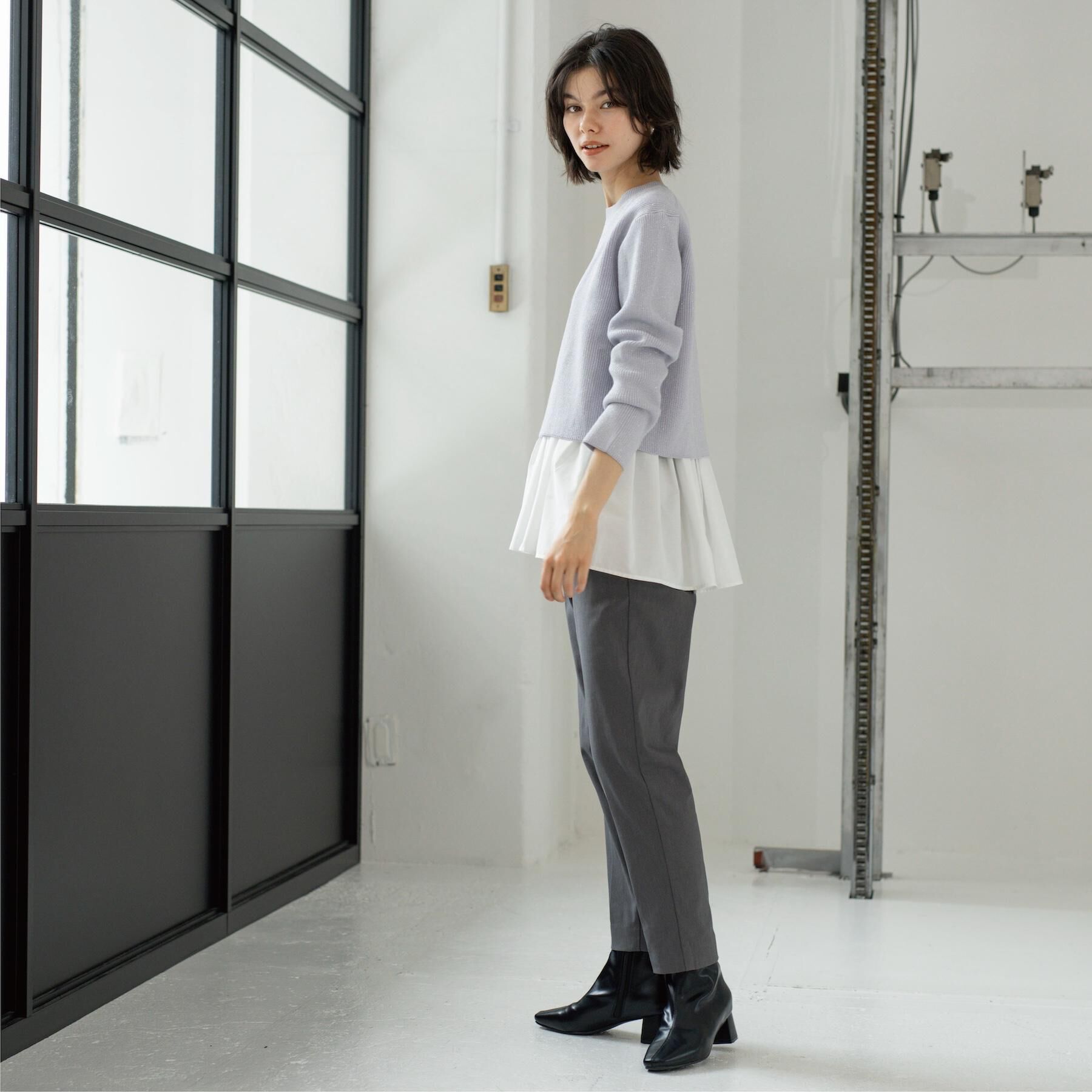 OPAQUE.CLIP「裏起毛ハイストレッチイージーテーパードパンツ【洗濯機OK】」|その他|