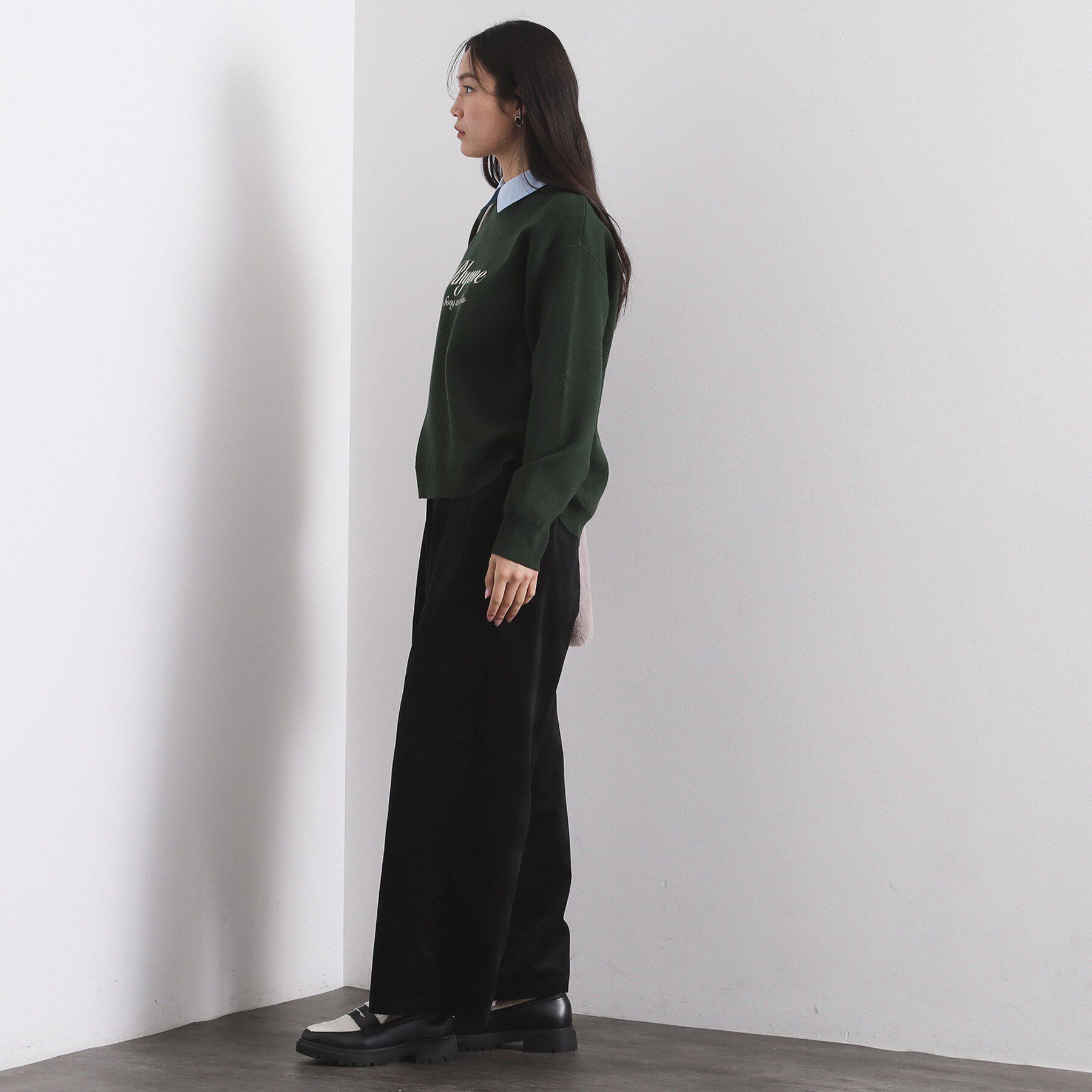 OPAQUE.CLIP「別珍タックワイドパンツ【洗える】」|その他|