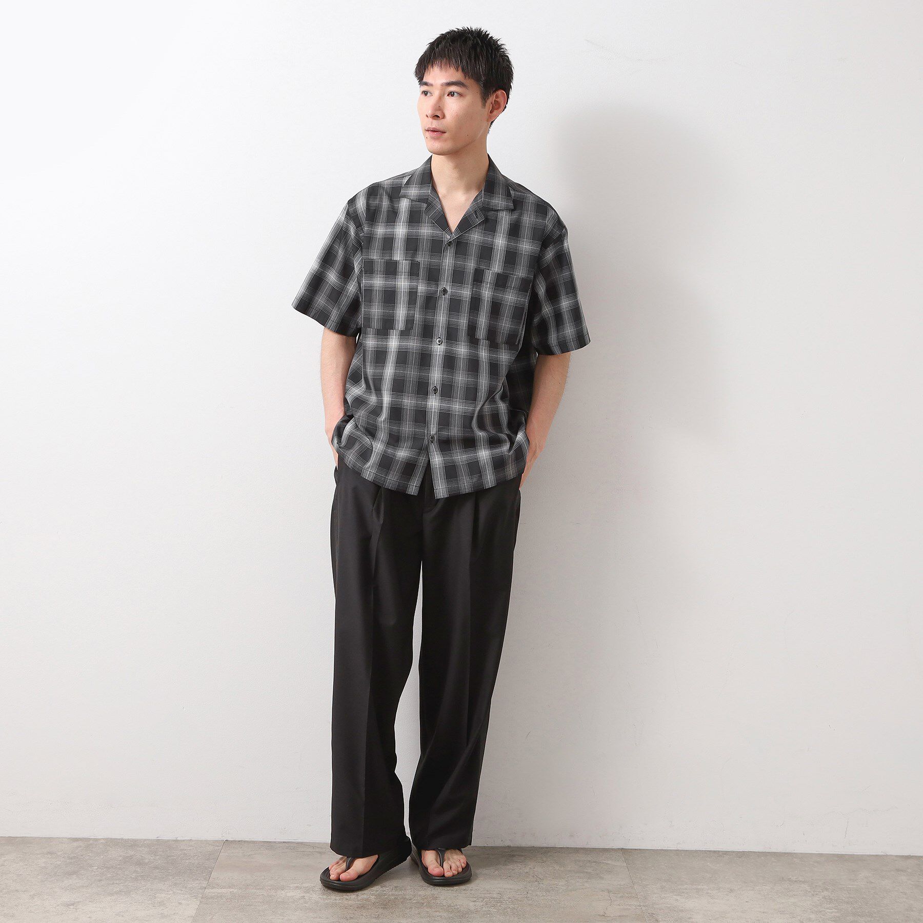 THE SHOP TK「オンブレチェック半袖シャツ 洗濯機OK」|シャツ・ブラウス|