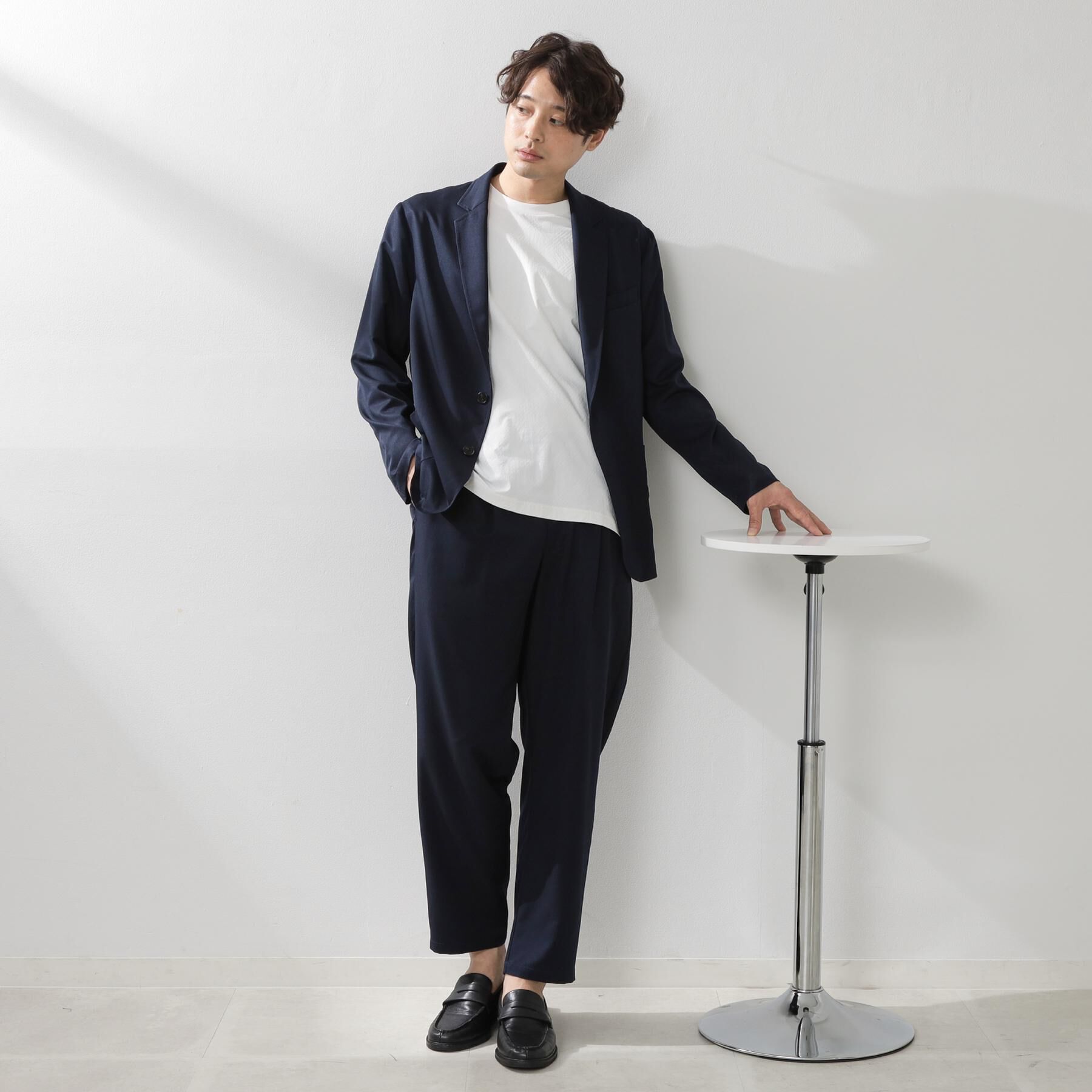 THE SHOP TK「スムースファイバーワイドイージーパンツ 【セットアップ可／UVカット／イージーケア／洗濯機OK】」|その他|