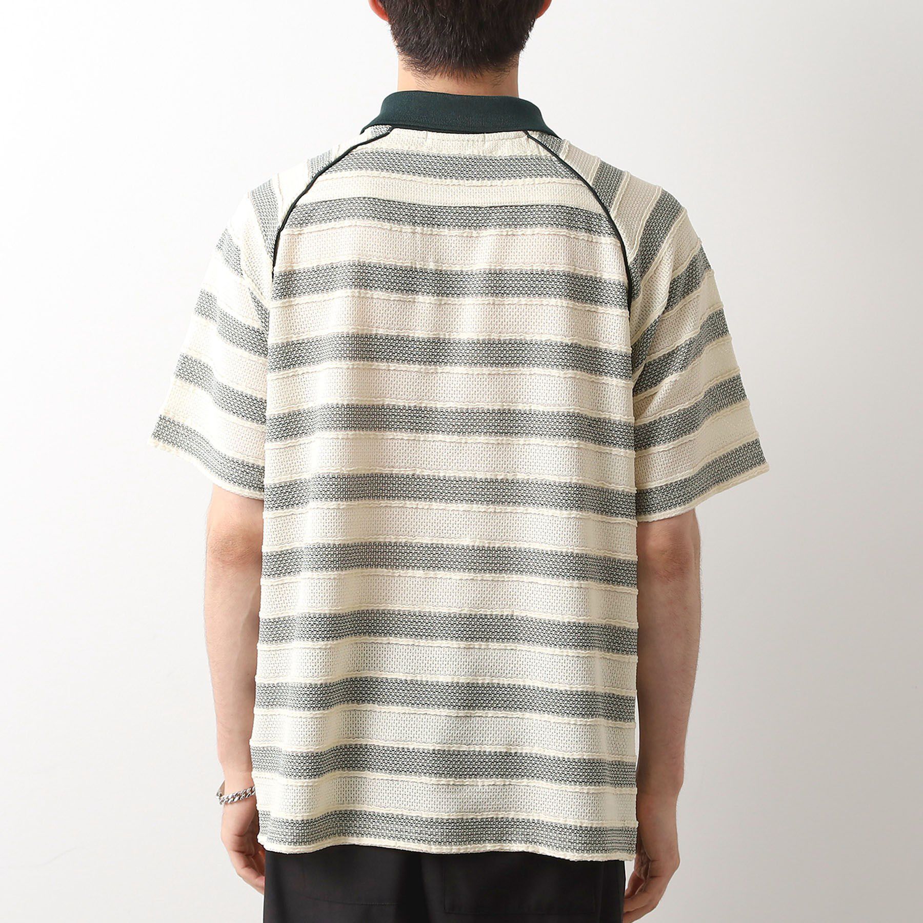 THE SHOP TK「変形ボーダーポロシャツ【洗濯機OK】」|Tシャツ・カットソー|