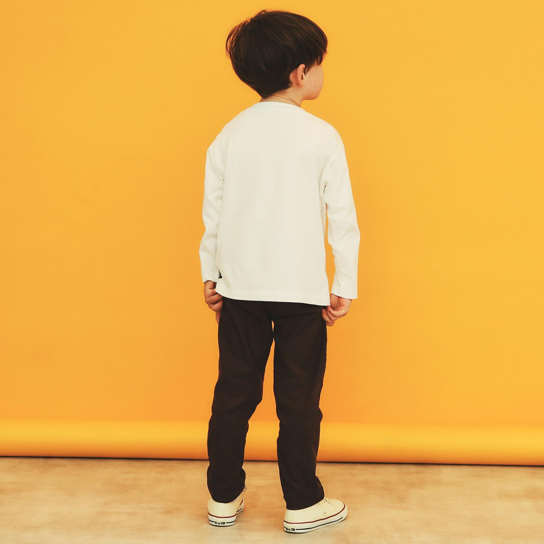 THE SHOP TK「【110-160/洗濯機OK】切り替え長袖Tシャツ」|Tシャツ・カットソー|