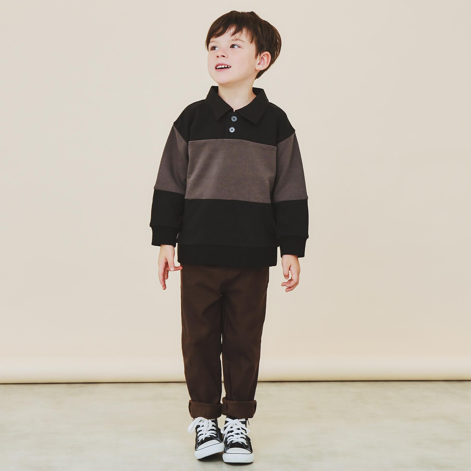 THE SHOP TK「【110－160/裏起毛】あったかのびーるストレートパンツ/洗濯機OK」|その他|