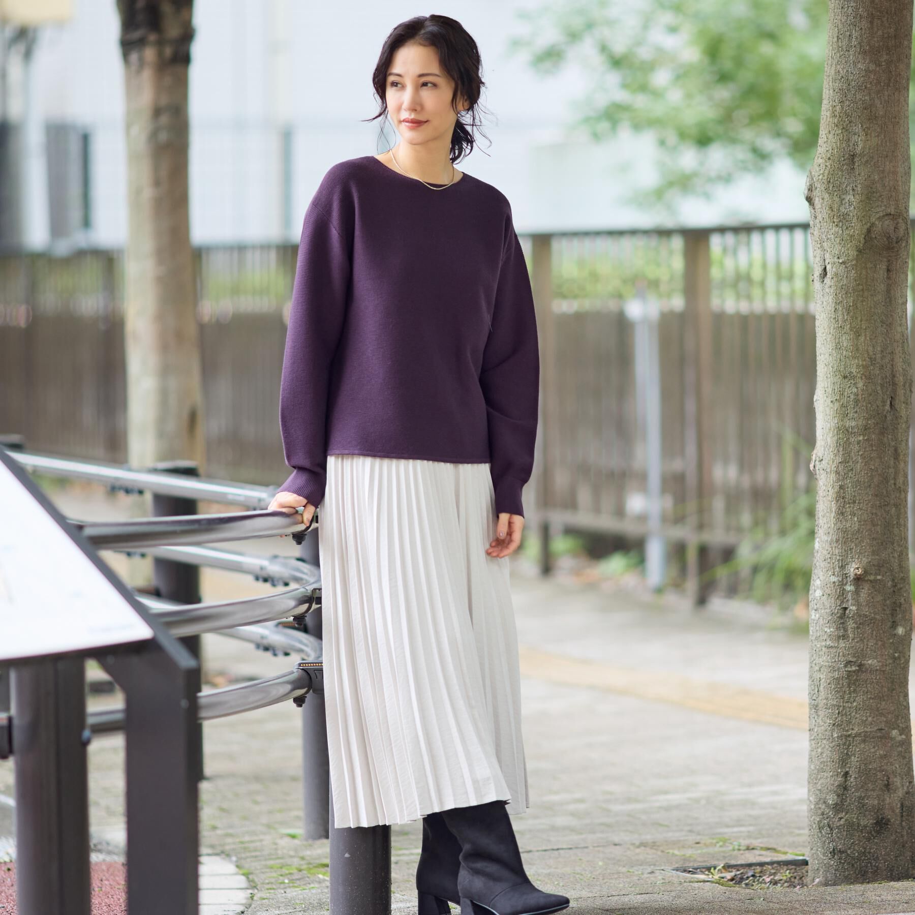 THE SHOP TK「【S-XLサイズ/選べる7色】どこから見ても美しい ガーターニット/毛玉になりにくい/洗濯機OK」|ニット・セーター|
