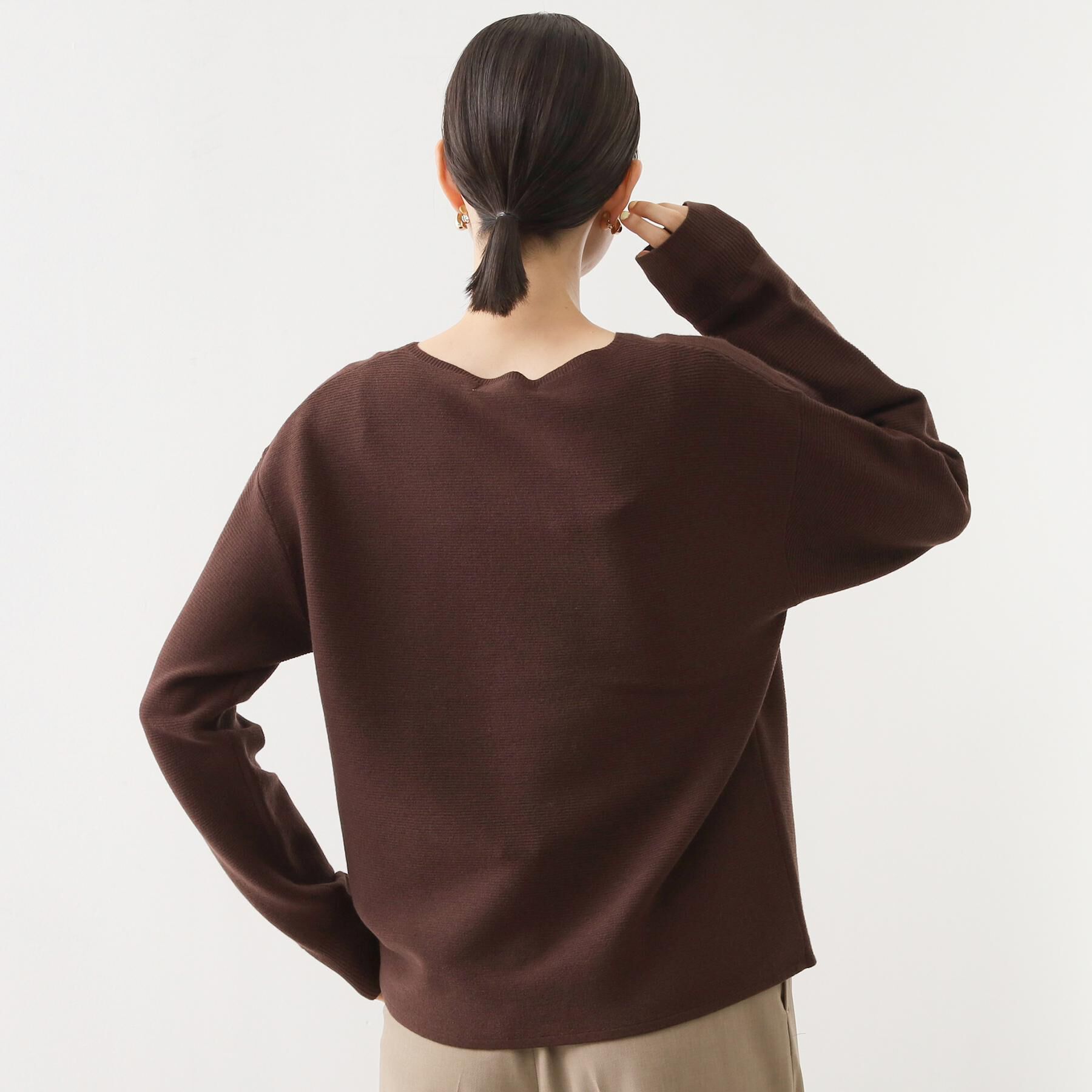 THE SHOP TK「【S-XLサイズ/選べる7色】どこから見ても美しい ガーターニット/毛玉になりにくい/洗濯機OK」|ニット・セーター|