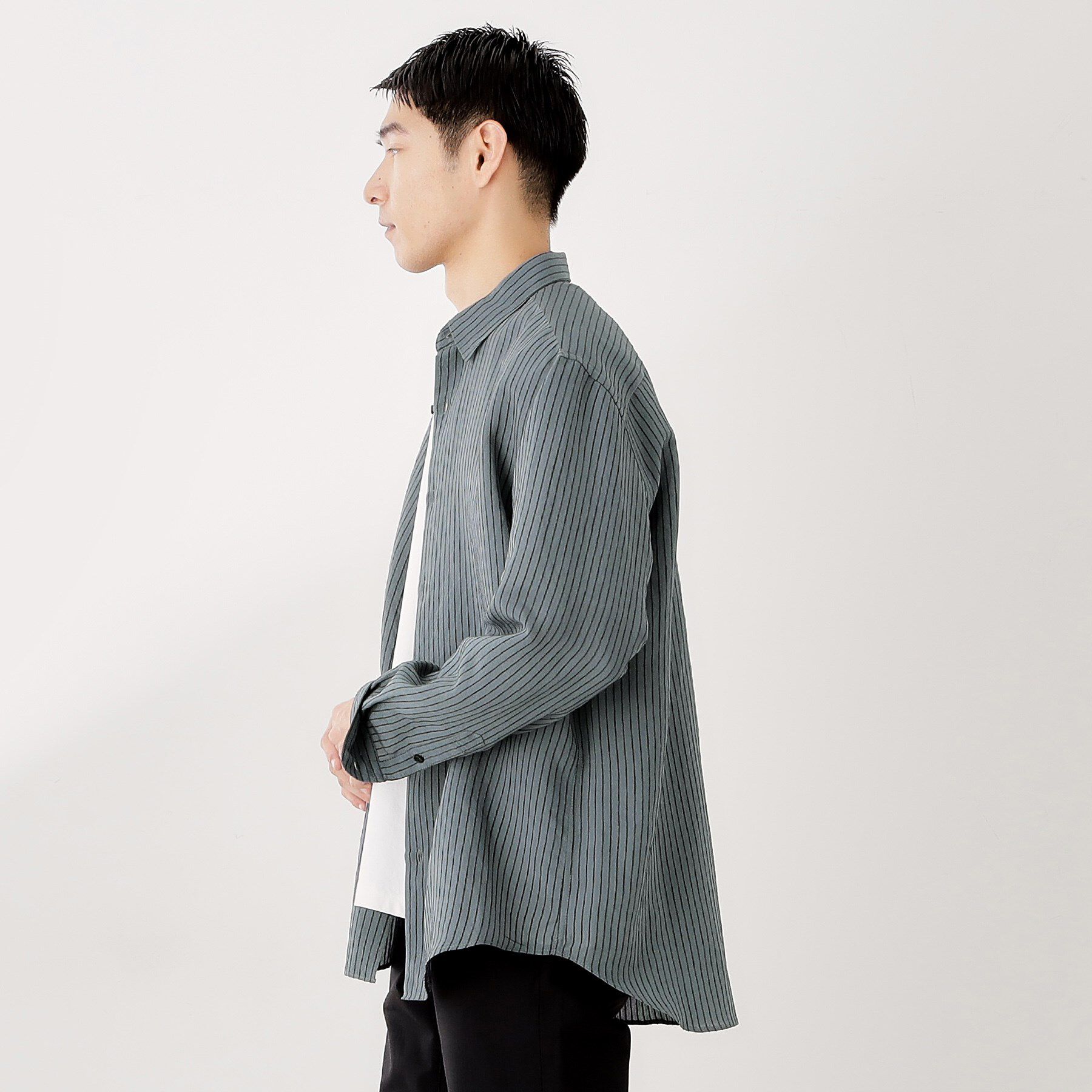 THE SHOP TK「チェック＆ストライプ アソート長袖シャツ【洗濯機OK】」|シャツ・ブラウス|