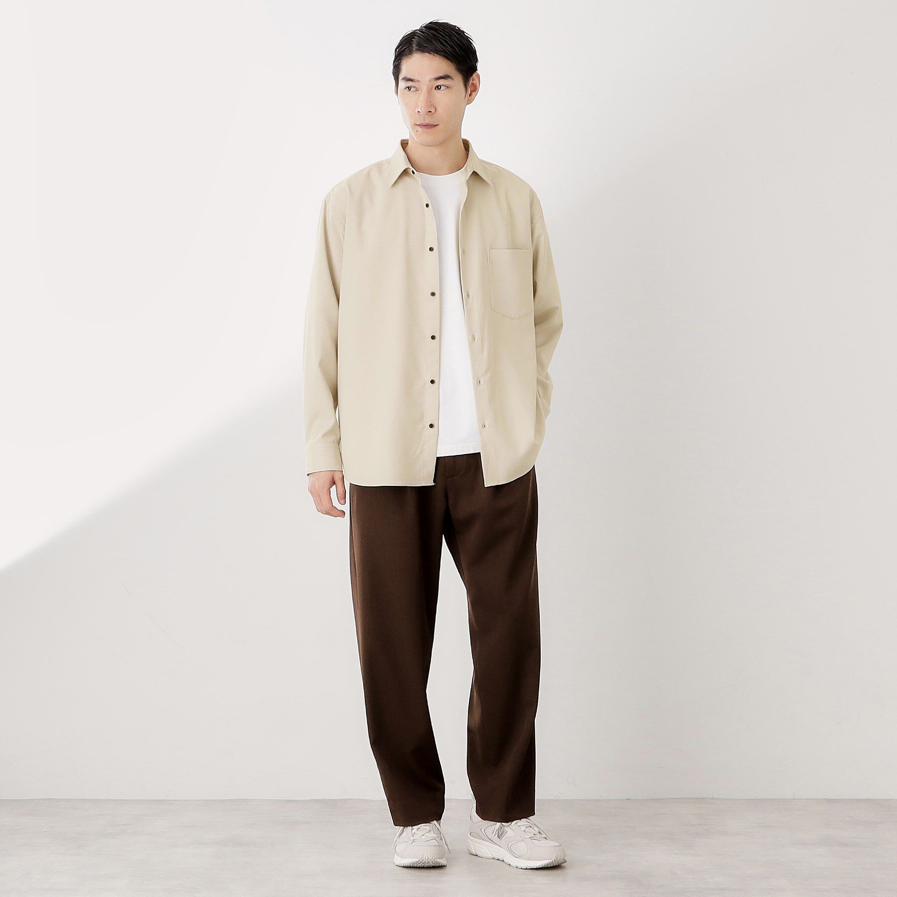 THE SHOP TK「TECLINO／テクリーノ 長袖オックスシャツ【洗濯機OK】」|シャツ・ブラウス|