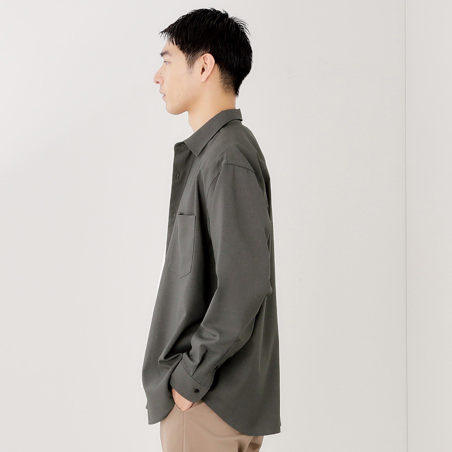 THE SHOP TK「TECLINO／テクリーノ 長袖オックスシャツ【洗濯機OK】」|シャツ・ブラウス|