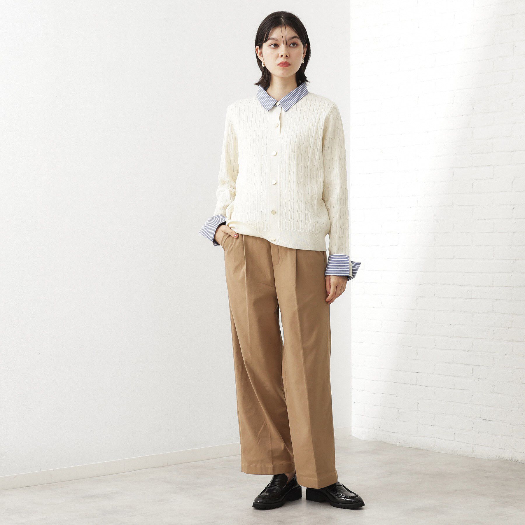 THE SHOP TK「【ラクで快適】ハイパーストレッチ あったか裏起毛ワイドパンツ」|その他|