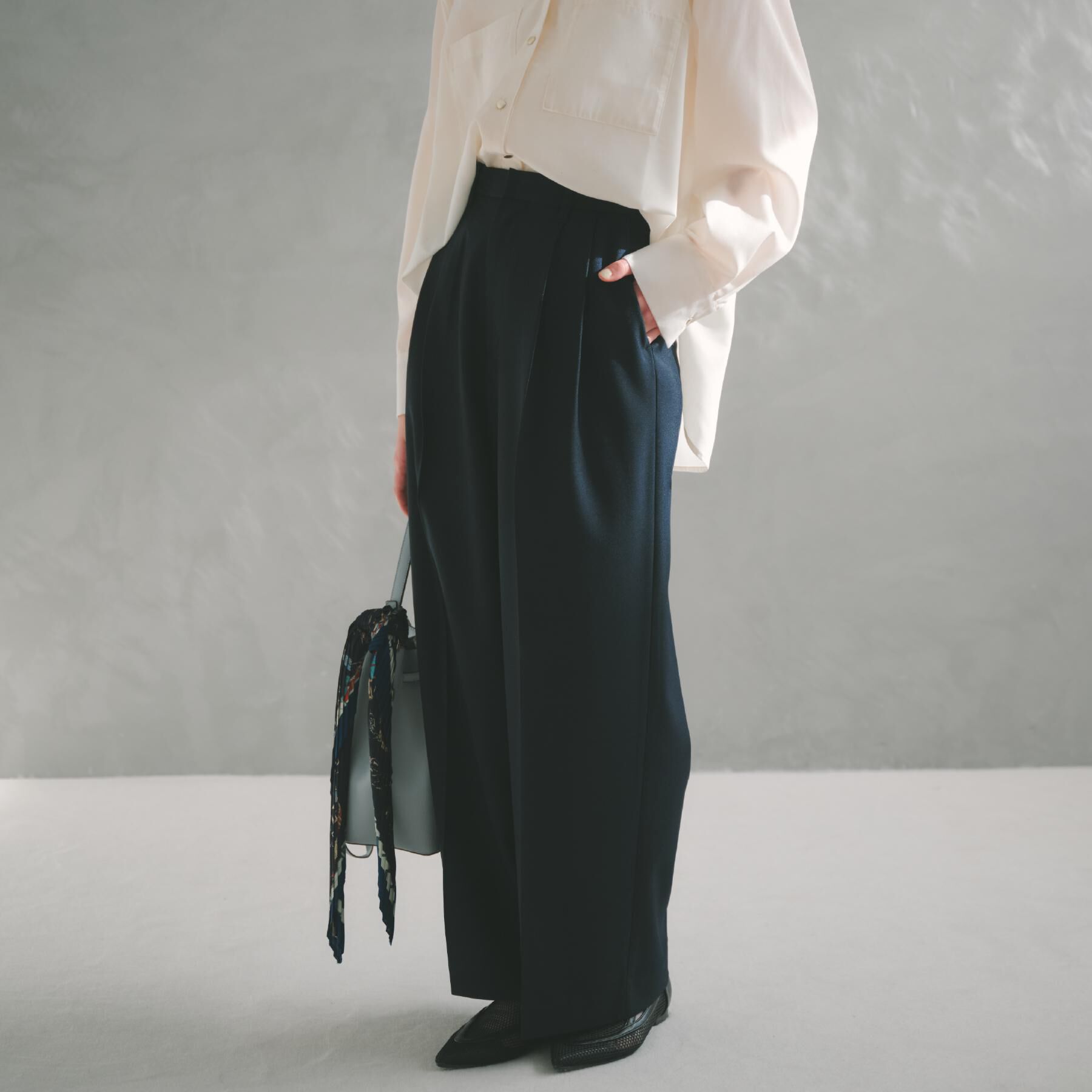 THE SHOP TK「【通勤にもデイリーにも】CAVIAN 2タックワイドパンツ/セットアップ可」|その他|