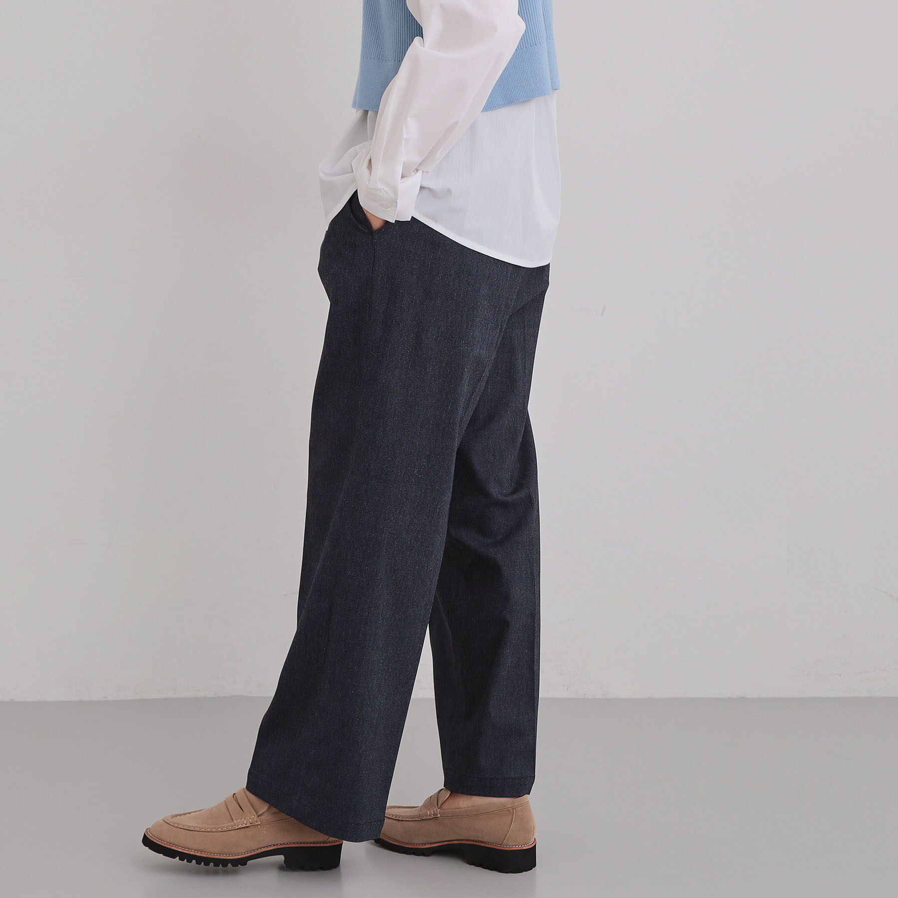 THE SHOP TK「【通勤にもデイリーにも】CAVIAN ベーシックワイドパンツ/セットアップ可」|その他|