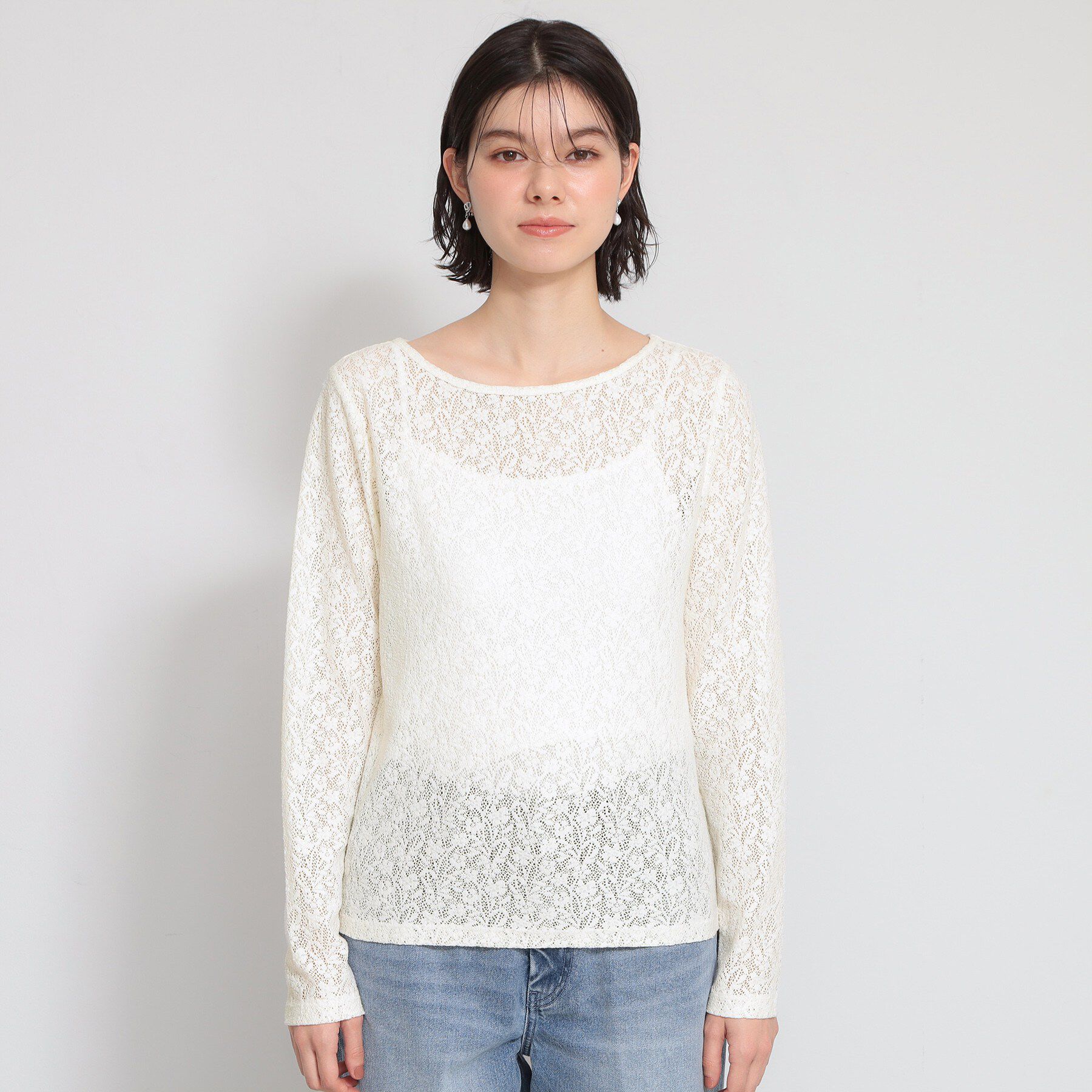 THE SHOP TK「【セレモニーにもカジュアルにも】レースプルオーバー」|Tシャツ・カットソー|
