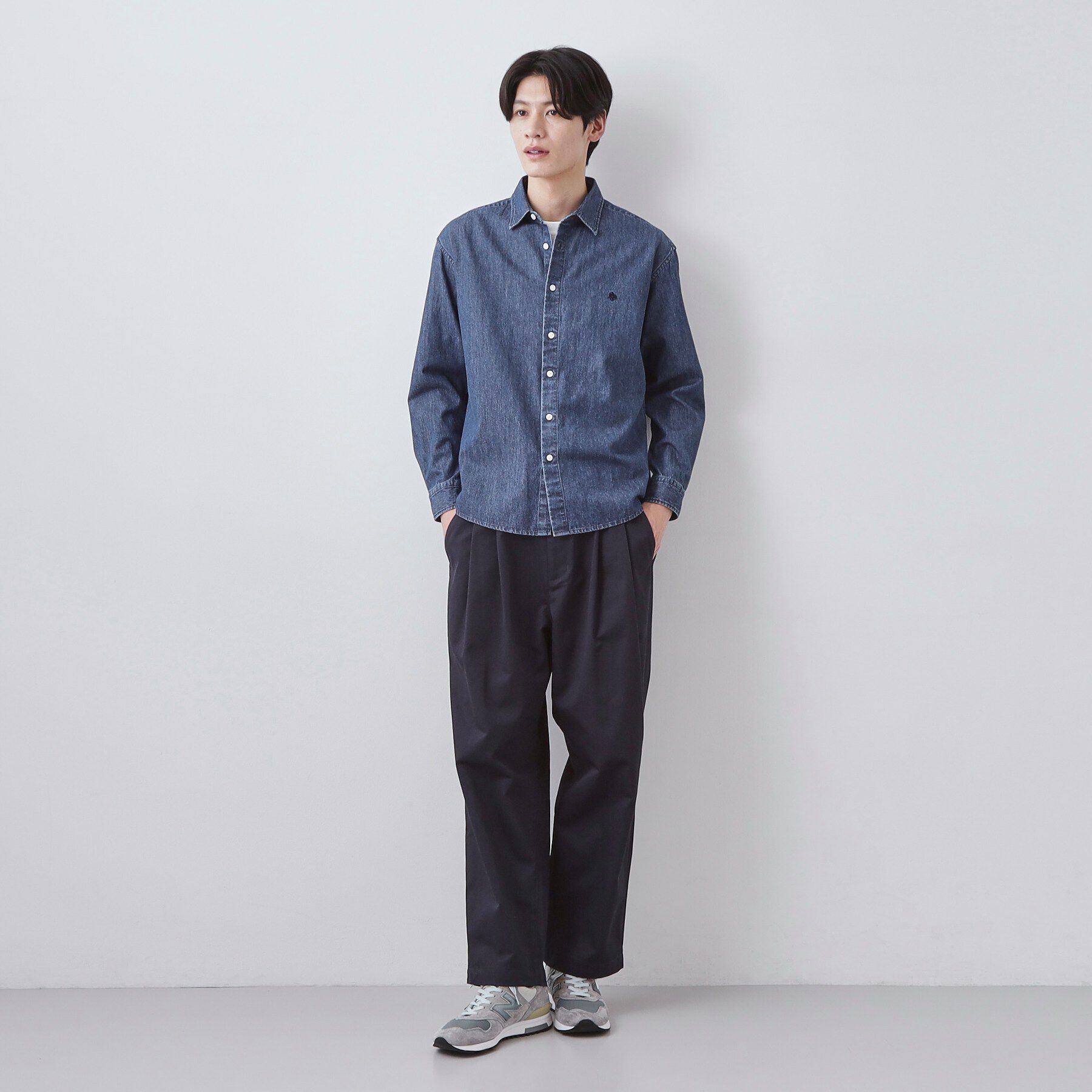 THE SHOP TK「【POLO BCS 別注】 アソート長袖シャツ ストライプ／グレー／デニム」|シャツ・ブラウス|