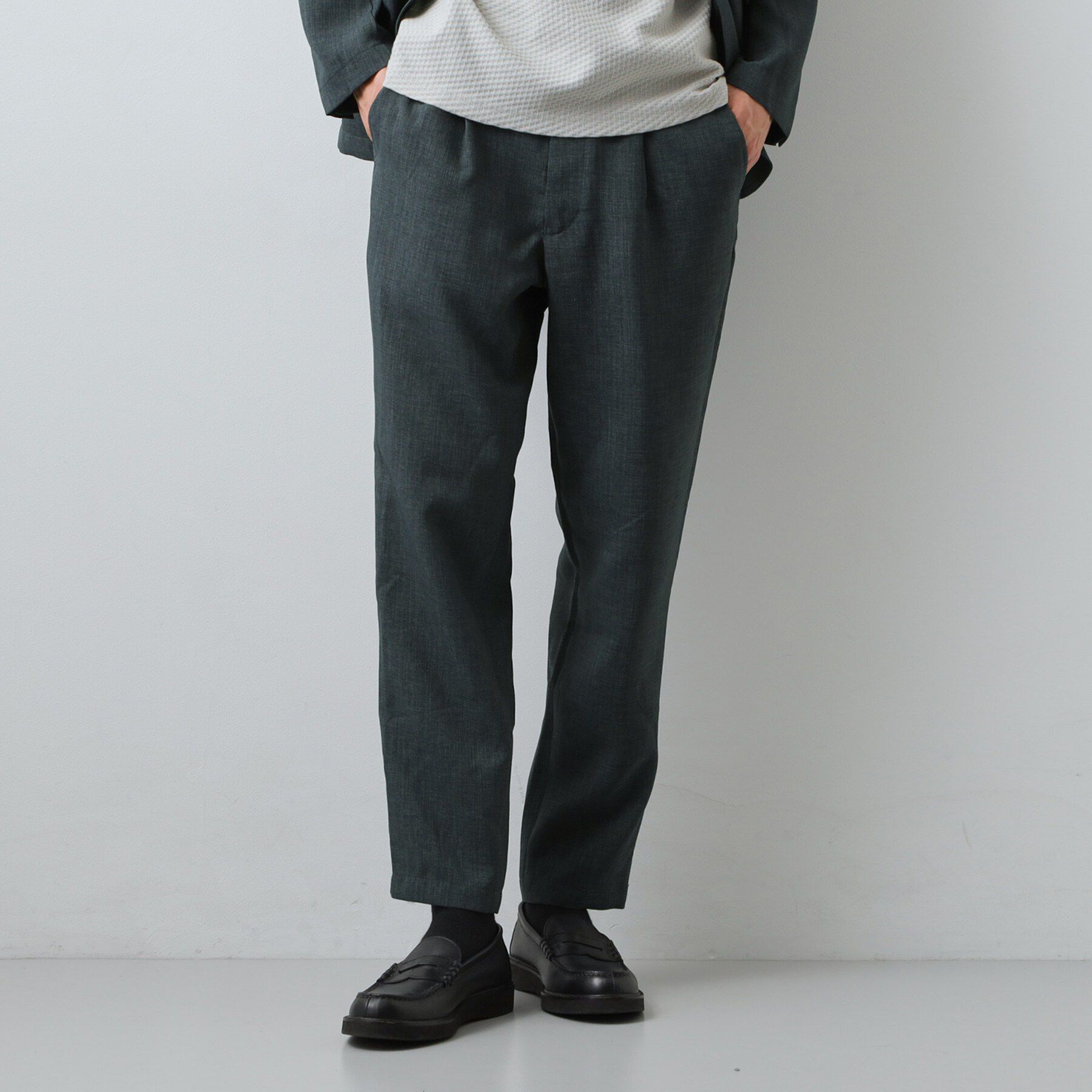 THE SHOP TK「【LINO FINE】リネンライク イージースラックス 吸水速乾/イージーケア/UVカット/洗濯機O」|その他|