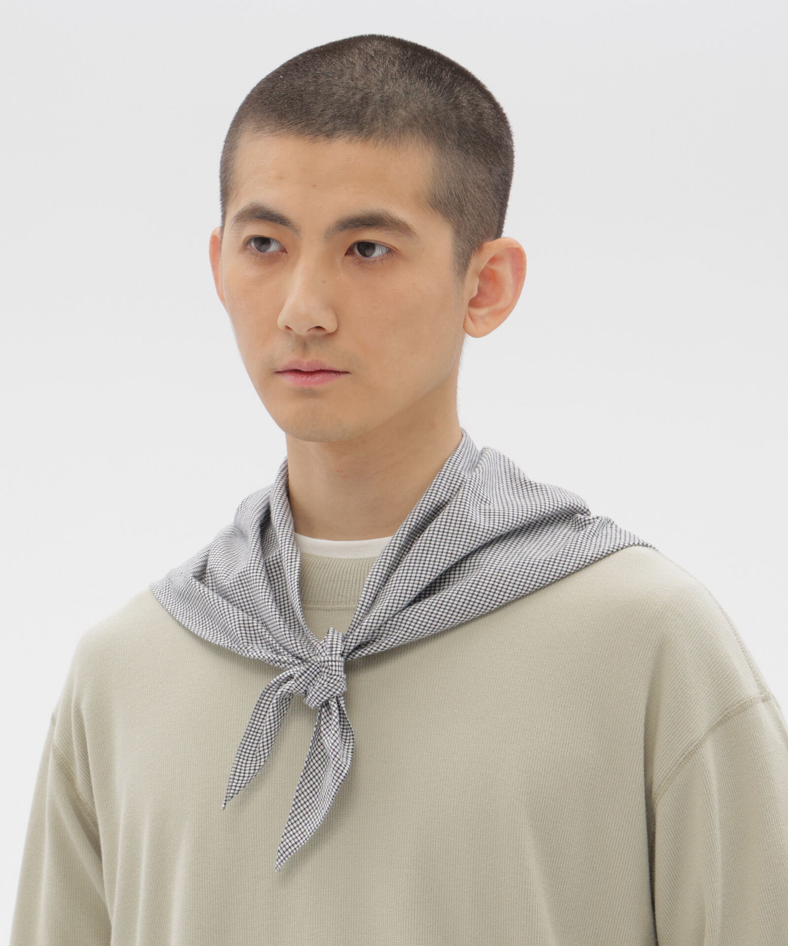 MHL.「TINY GINGHAM COTTON SCARF」|バンダナ・スカーフ|