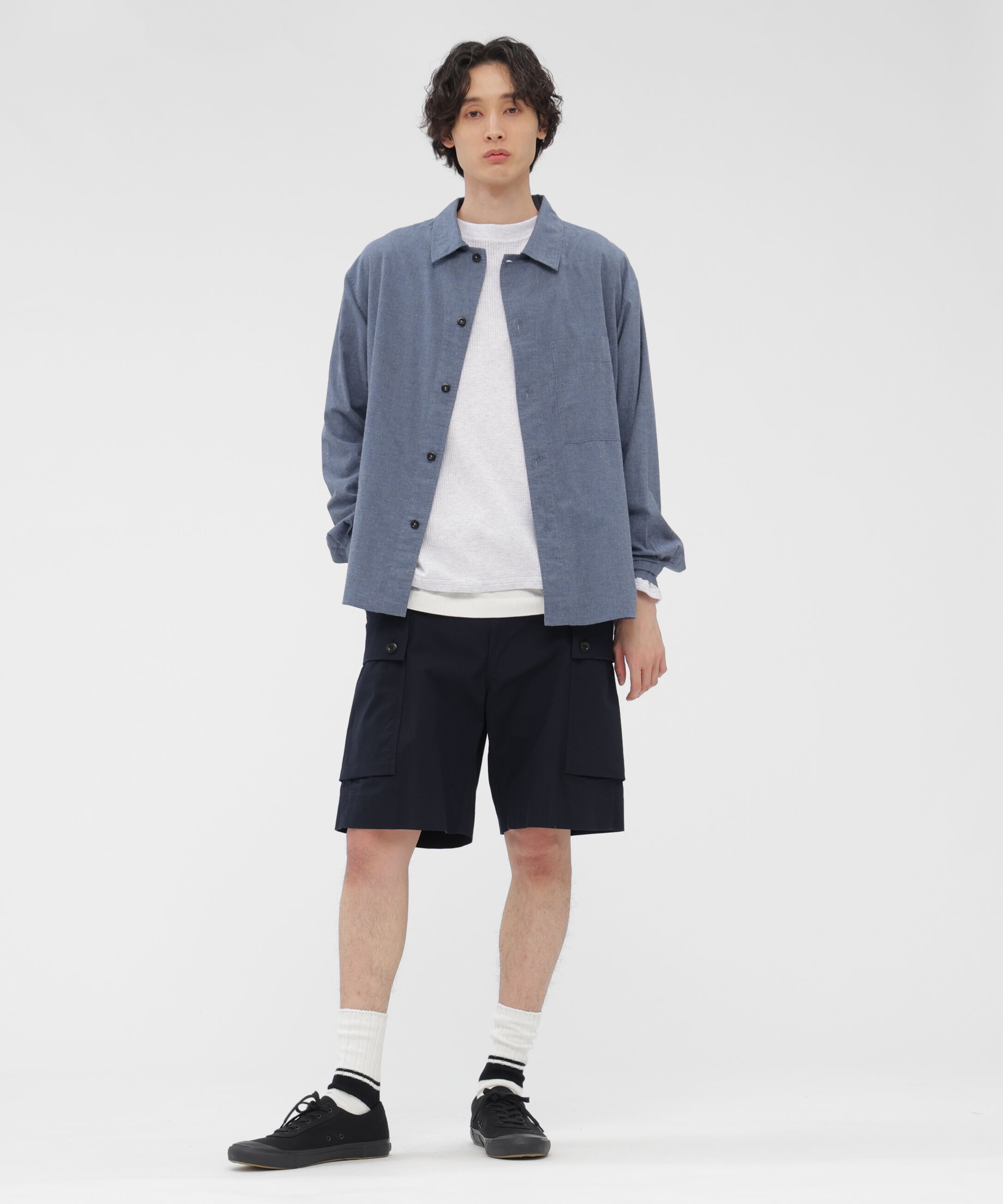 MHL.「COTTON JERSEY MESH TOP」|Tシャツ・カットソー|