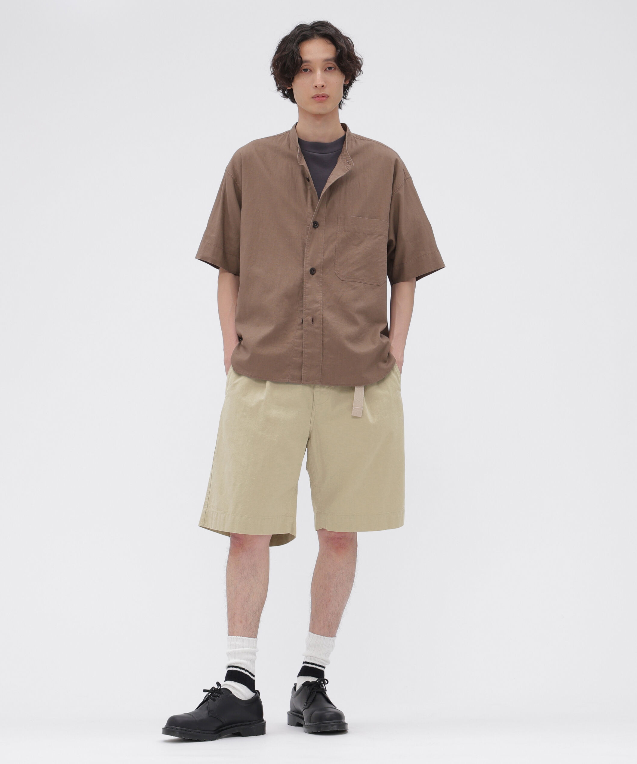 MHL.「COTTON LINEN TINY RIPSTOP TROUSERS」|その他|LIGHT BEIGE1