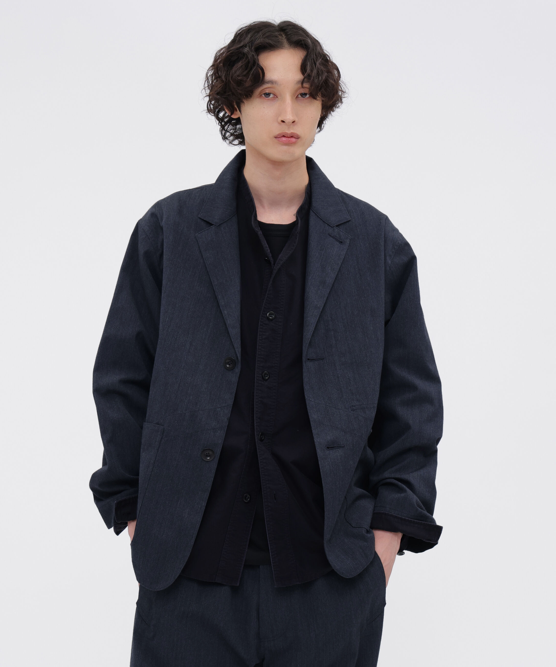 MHL.「WOOL COTTON TWILL JACKET」|その他|NAVY