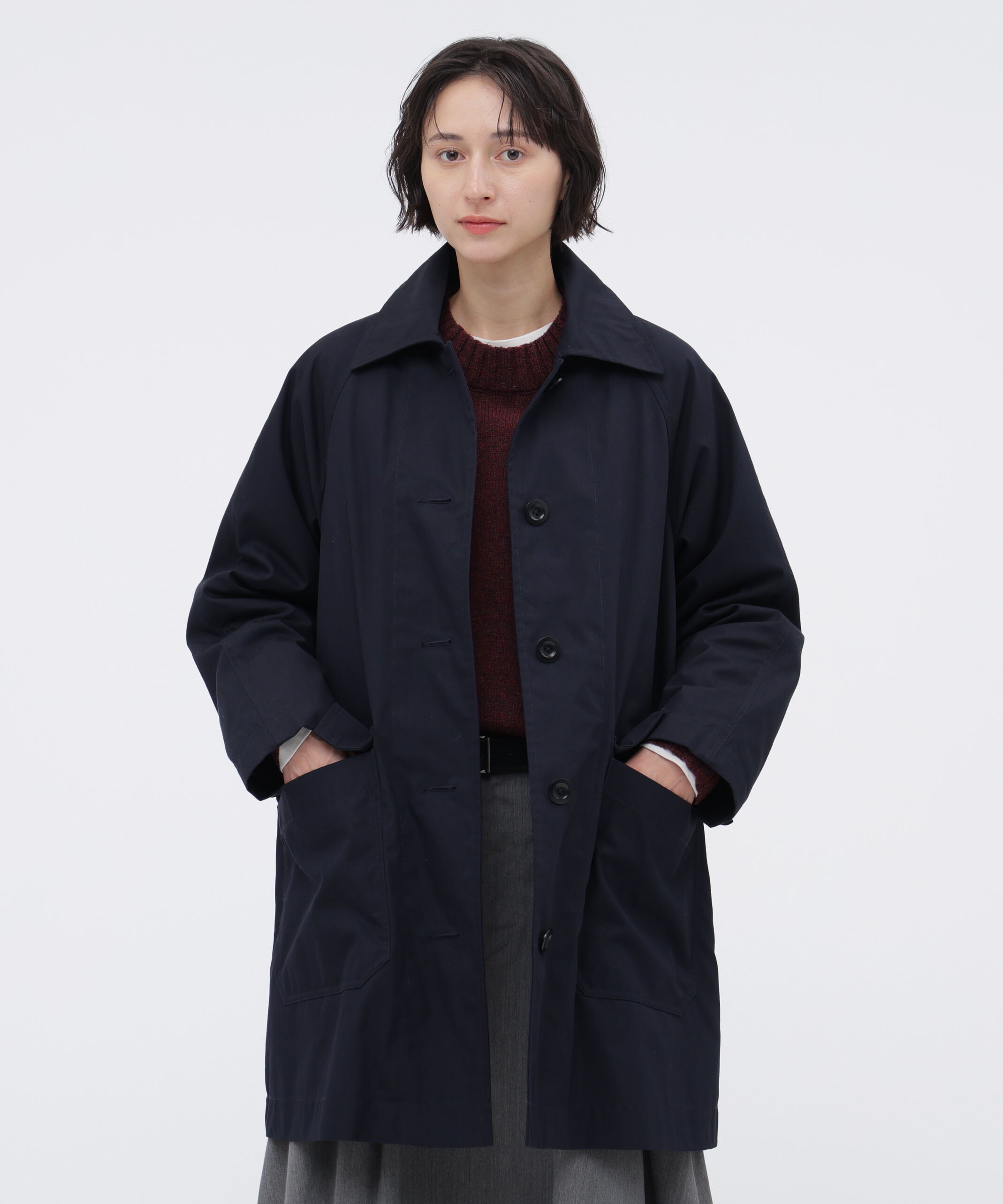 MHL.「DRY COTTON NYLON OXFORD COAT」|その他|NAVY