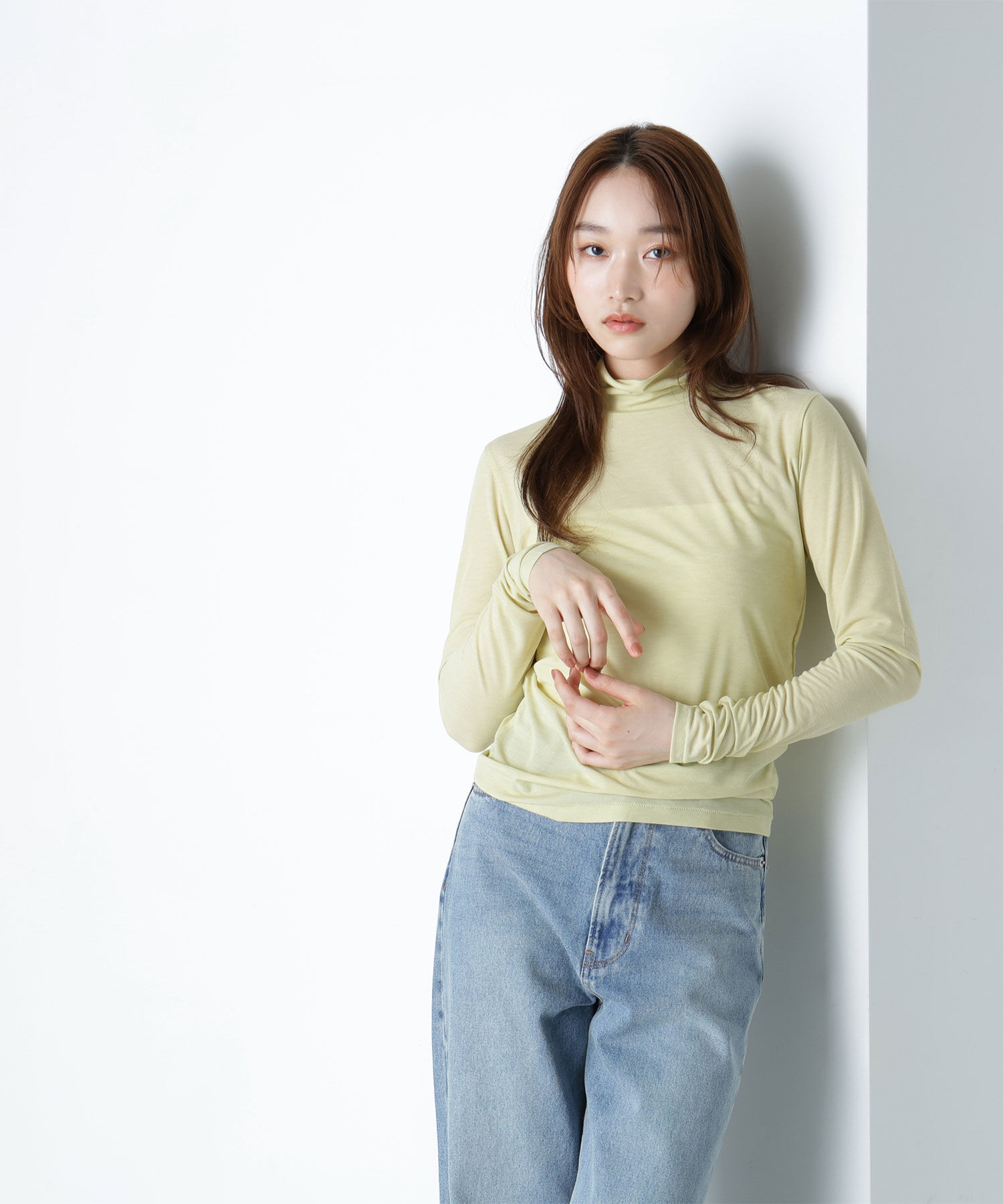  「シアーカットソーシリーズ ハイネック」|Tシャツ・カットソー|