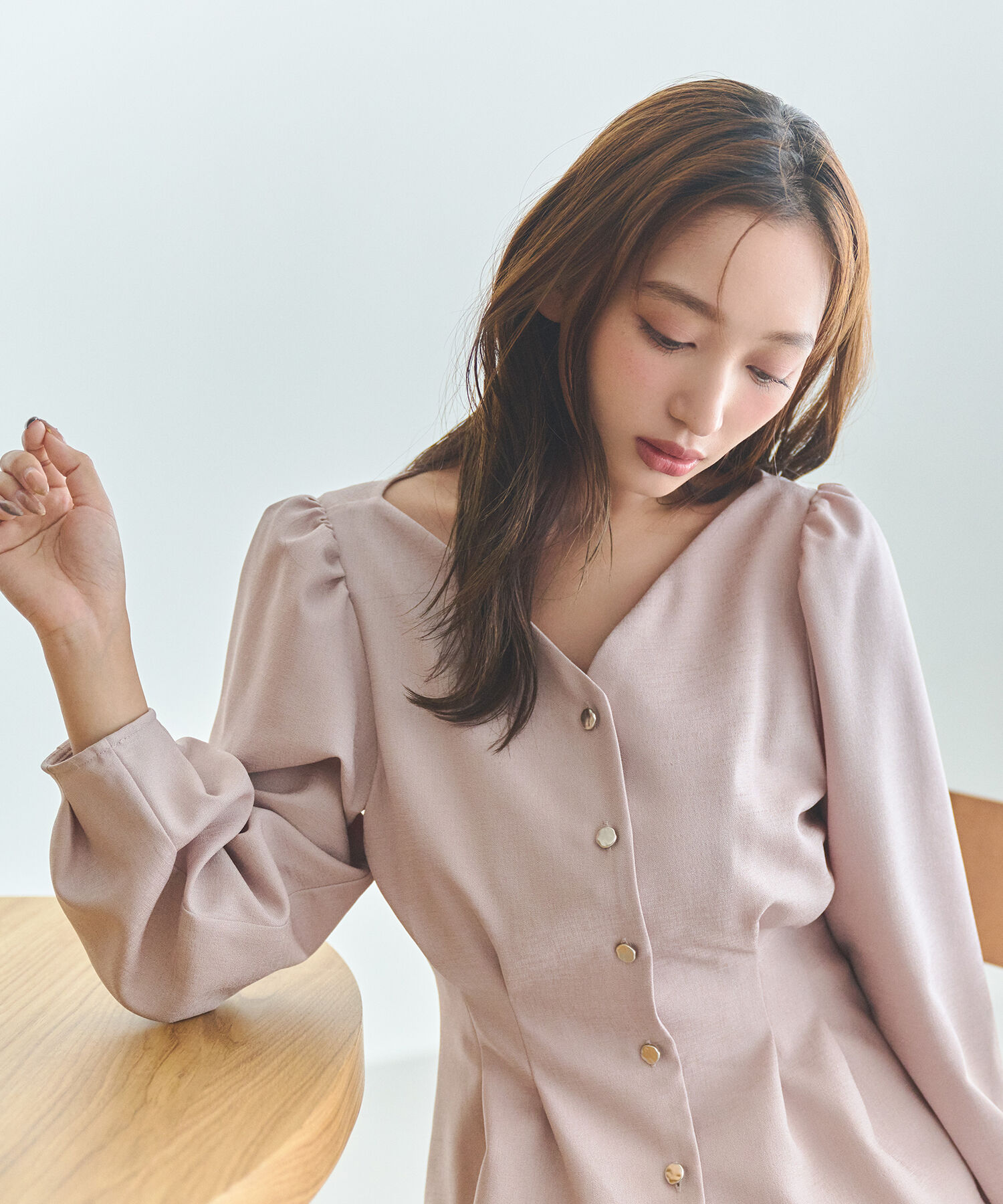  「＜ちょうど、いい服＞きゅっと、メリハリ仕掛けトップス 26AW」|シャツ・ブラウス|ピンク